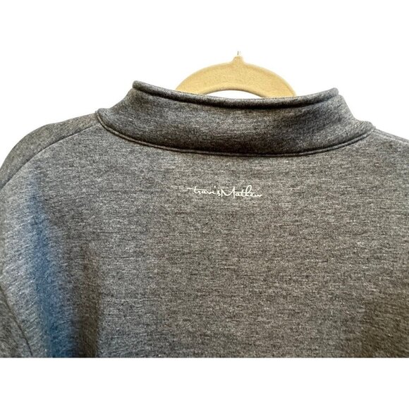 Travis Mathew 1/4 Zip Glacial Pullover Dark Heather Gray NEW Mens XXL Golf - Picture 7 of 8